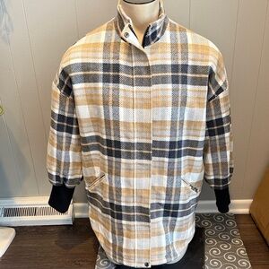 BB Dakota by Steve Madden Men's Small Shirt Jacket in Black, White, and Tan